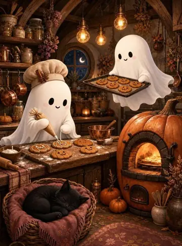 Cubrepuertas sublimado Fantasmas Reposteros