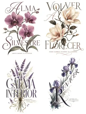 Diseño DTF Frases Florales - Alma Silvestre