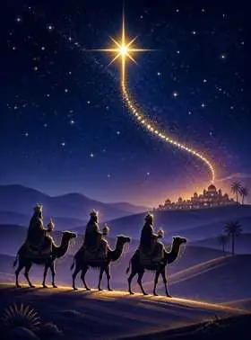 Fondo sublimado para eventos Reyes Magos en Silueta