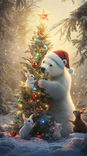 Cubrepuertas sublimado Oso Polar y Conejitos