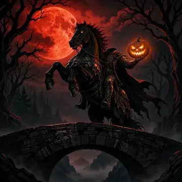 Cubrepuertas sublimado Jinete Sin Cabeza · Luna Roja