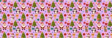 Patrón sublimado por metro Navidad Infantil Lila