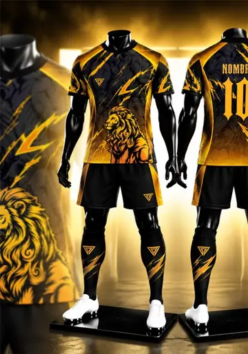 Uniforme deportivo sublimado León Imperial Dorado