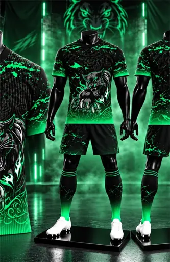 Uniforme deportivo sublimado Pantera Esmeralda