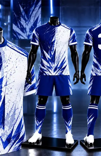 Uniforme deportivo sublimado Rayo Azul y Blanco