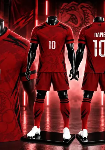 Uniforme deportivo sublimado Bulldog Rojo