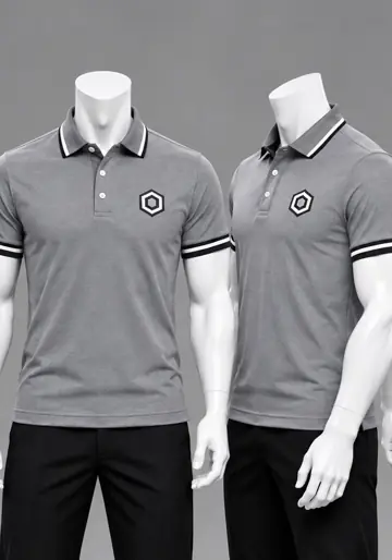 Uniforme corporativo sublimado Polo Gris Clásico