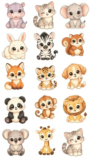 Diseño DTF Animalitos Tiernos