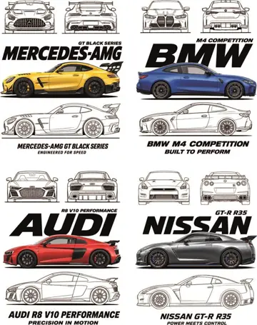 Diseño DTF Autos Deportivos