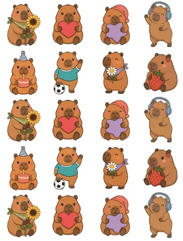 Diseño DTF Capibaras