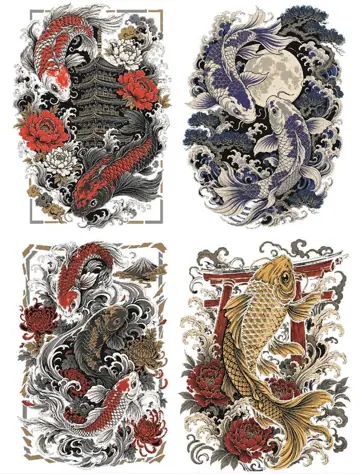 Diseño DTF Peces Koi Japoneses