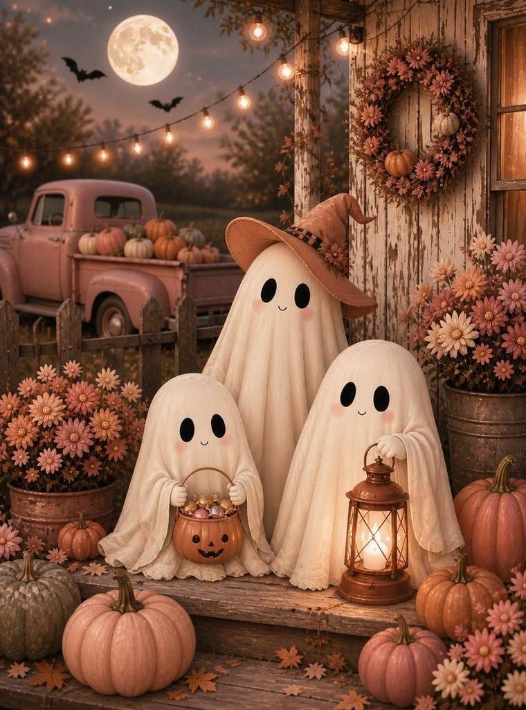 Cubrepuertas sublimado Porche Trick or Treat