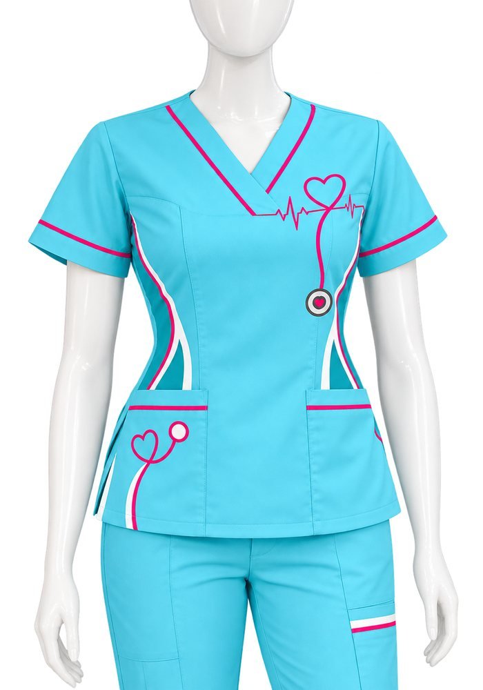 Uniforme sector salud Scrub Turquesa Latido
